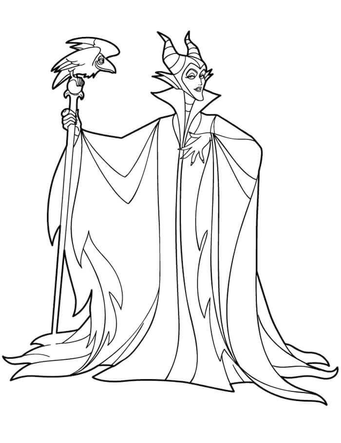 Maleficent Disney Villain para colorir