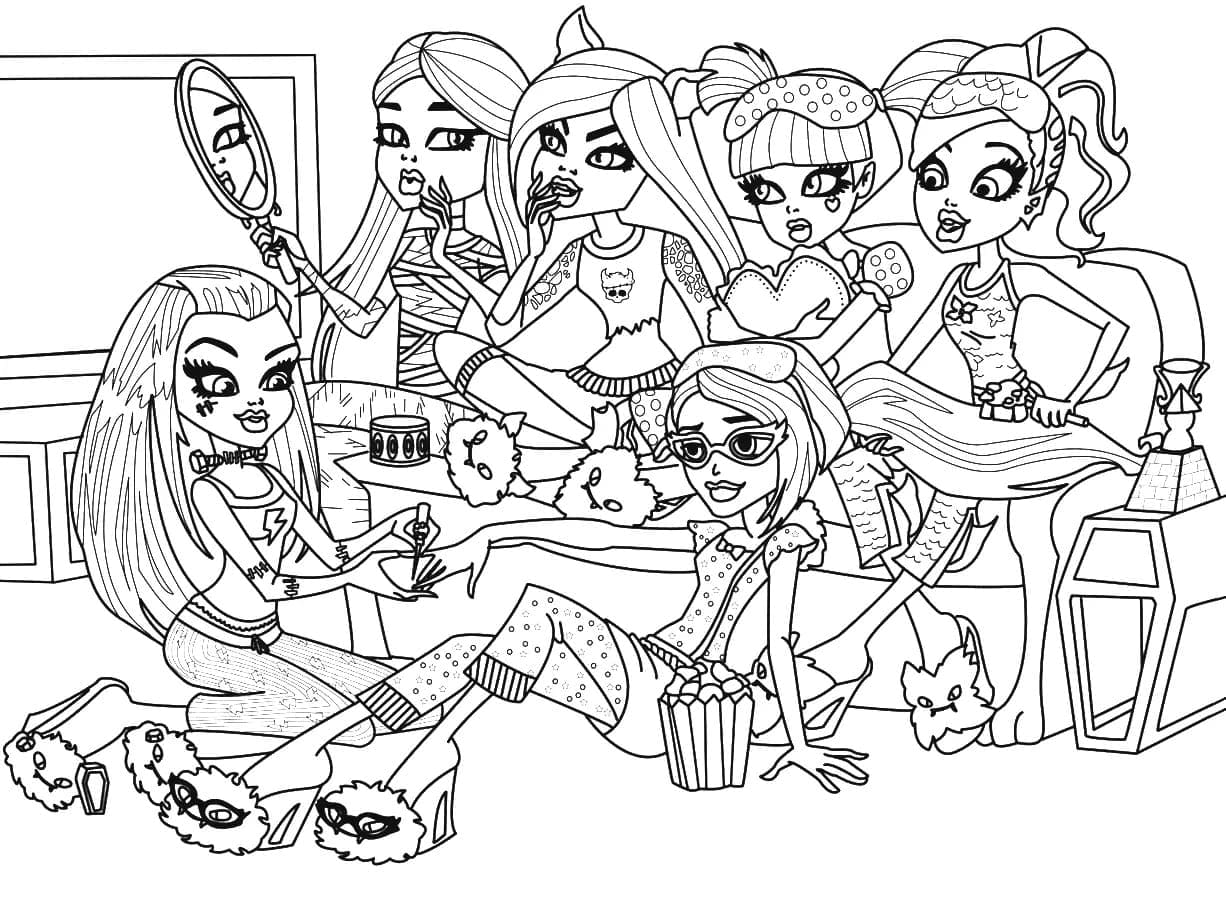 Desenhos de Meninas de Monster High para colorir