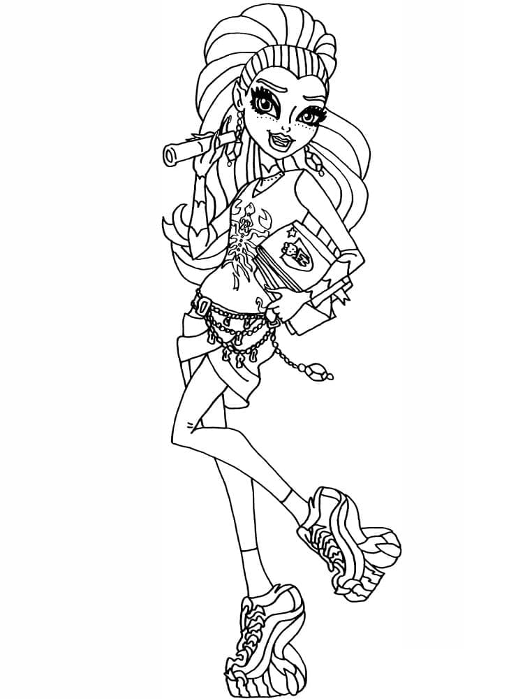 Desenhos de Mestre do susto Gigi Monster High para colorir