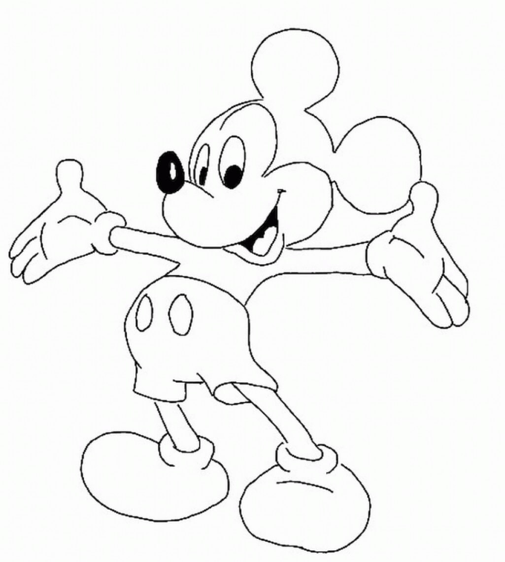Desenhos de Mickey Mouse Divertido para colorir