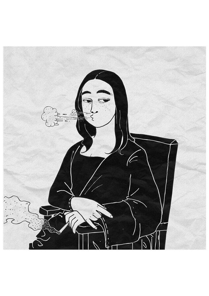 Desenhos de Mona Lisa Fumando Tumblr para colorir