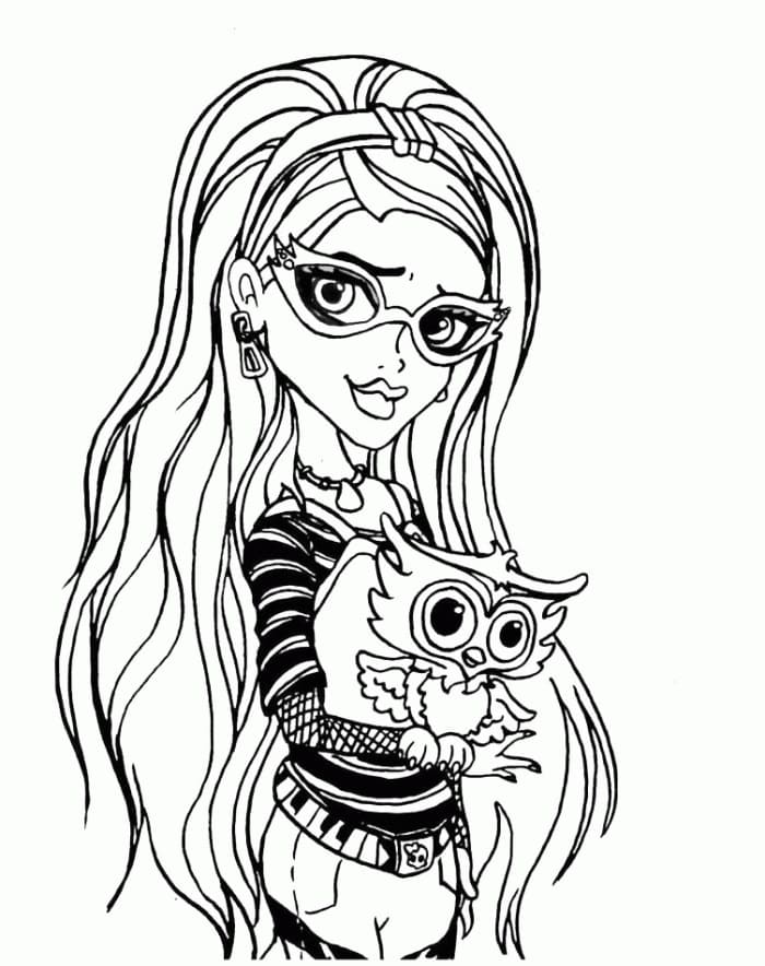 Desenhos de Monster High fácil para colorir