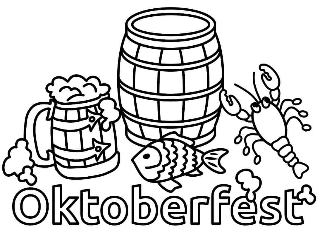 Desenhos de Oktoberfest para colorir
