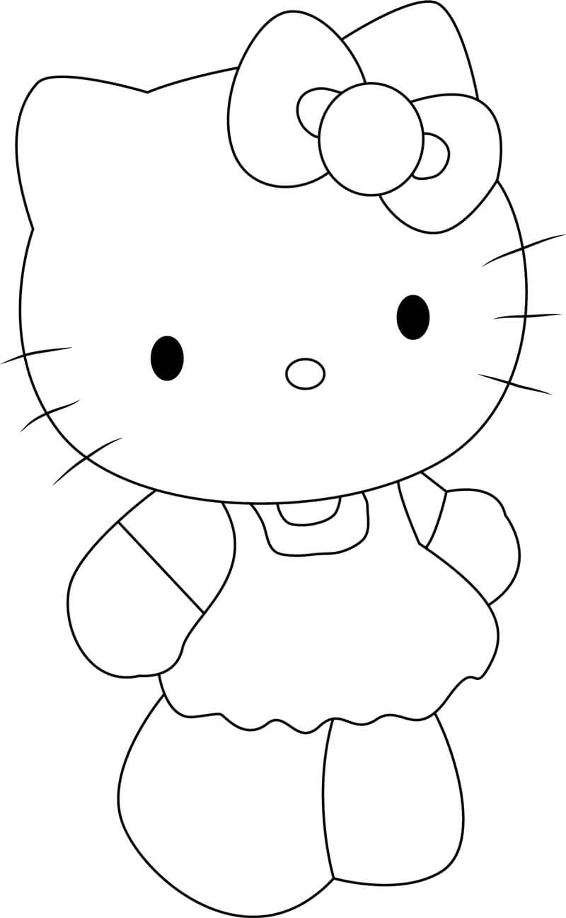 Desenhos de Ótima Hello Kitty para colorir