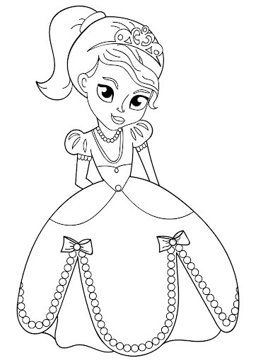 Desenhos de Pequena Princesa para colorir