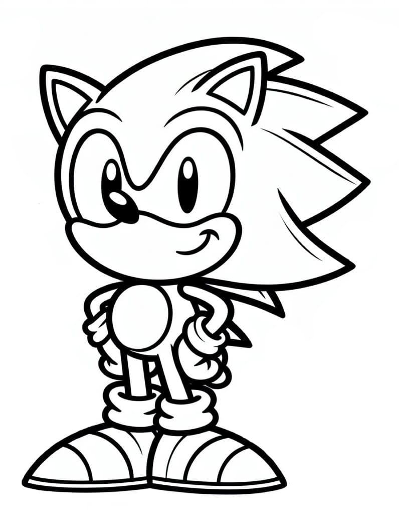 Desenhos de Pequeno Sonic o Ouriço para colorir