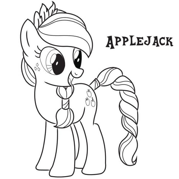Desenhos de Pônei Applejack para colorir