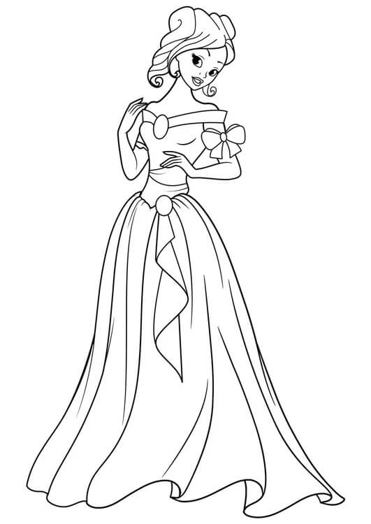 Desenhos de Princesa Linda para colorir