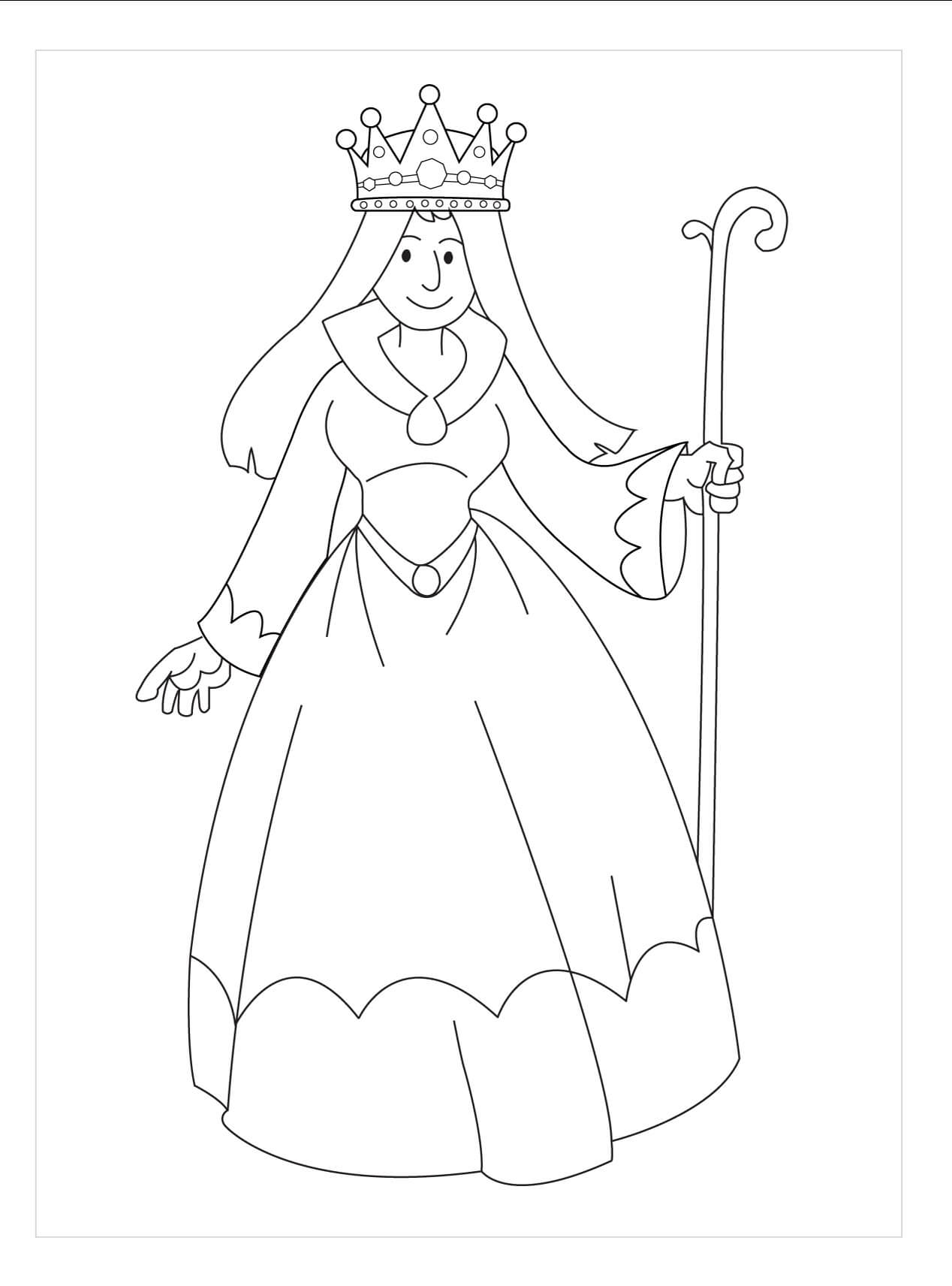 Desenhos de Princesa Medieval para colorir