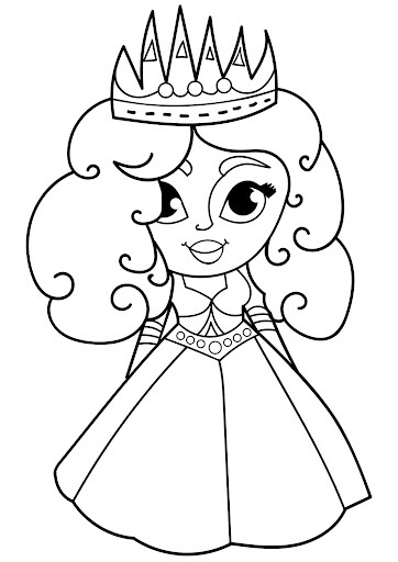 Desenhos de Princesa Perfeita para colorir