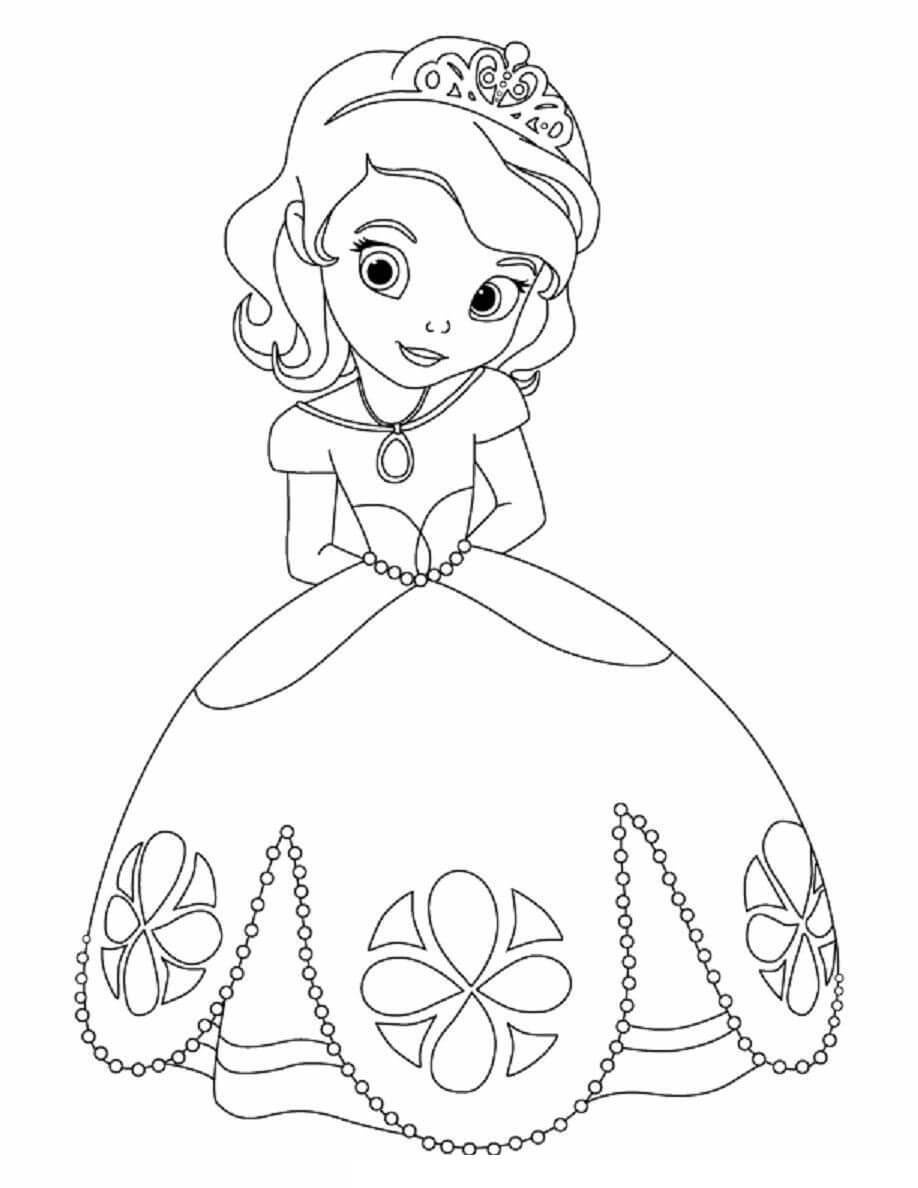 Desenhos de Princesa Sofia Divertida para colorir