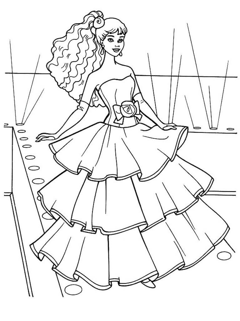 Princesa dos desenhos animados para colorir