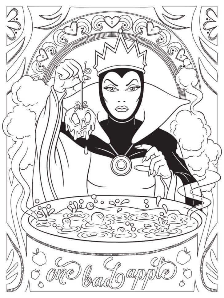 Desenhos de Rainha Grimhilde, Vilã Da Disney para colorir
