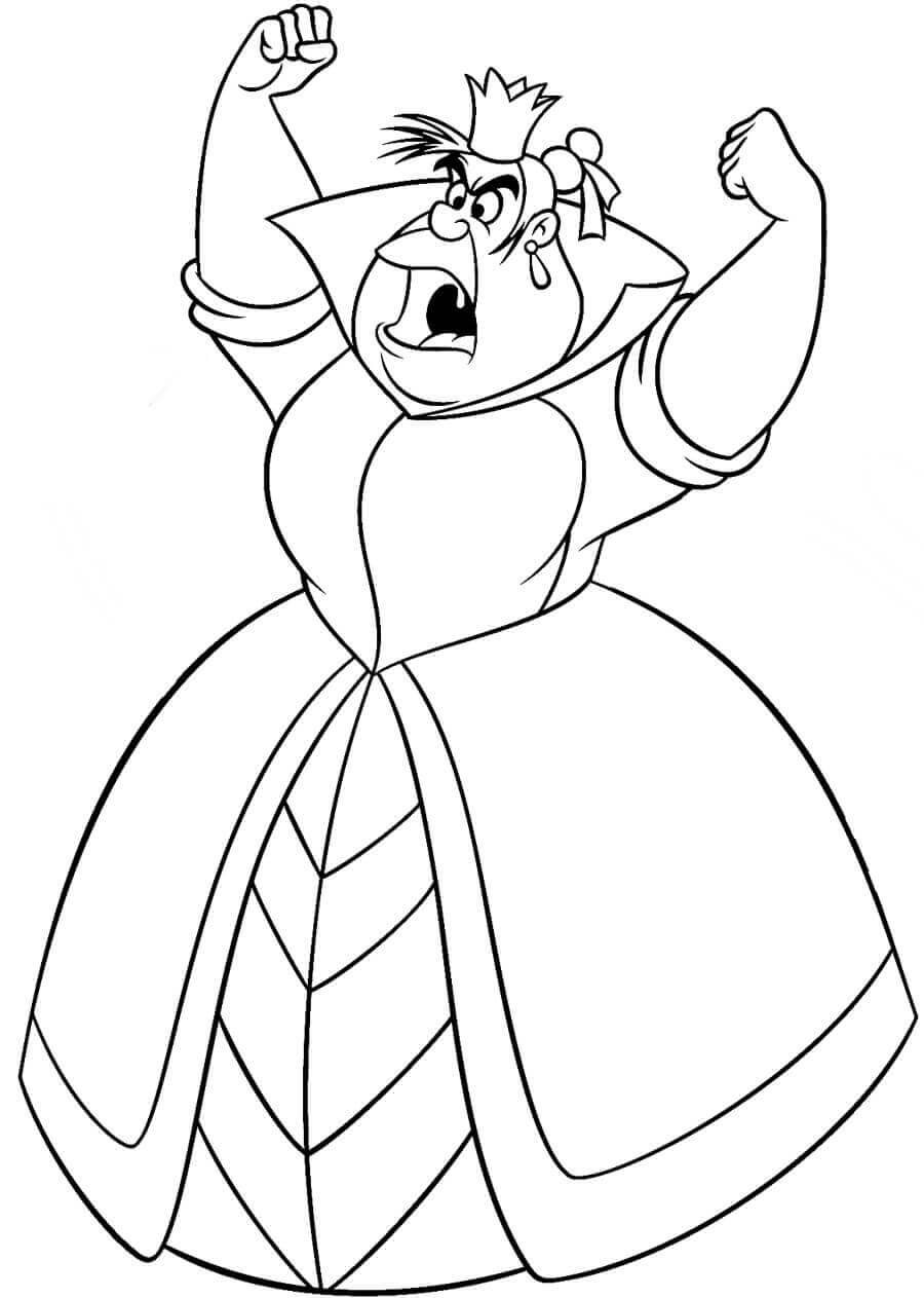 Desenhos de Rainha Vermelha Disney Villain para colorir
