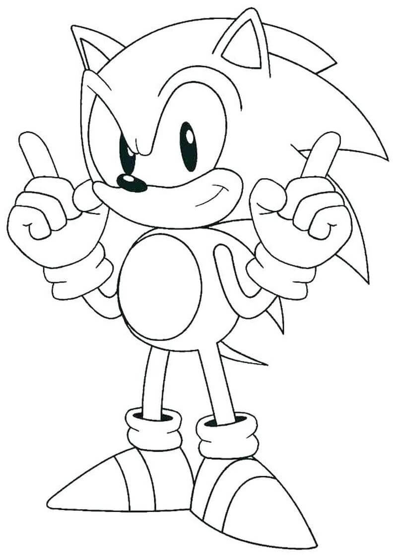 Desenhos de Resfriamento Sonic para colorir