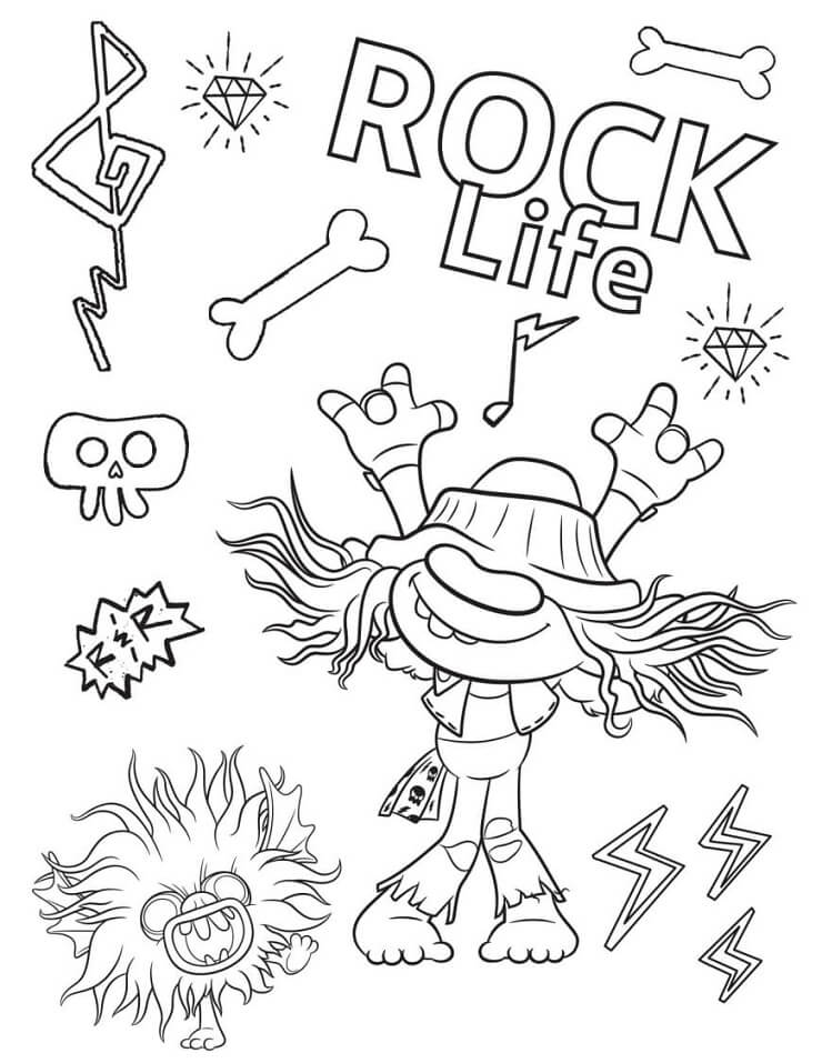 Desenhos de Rock Life para colorir