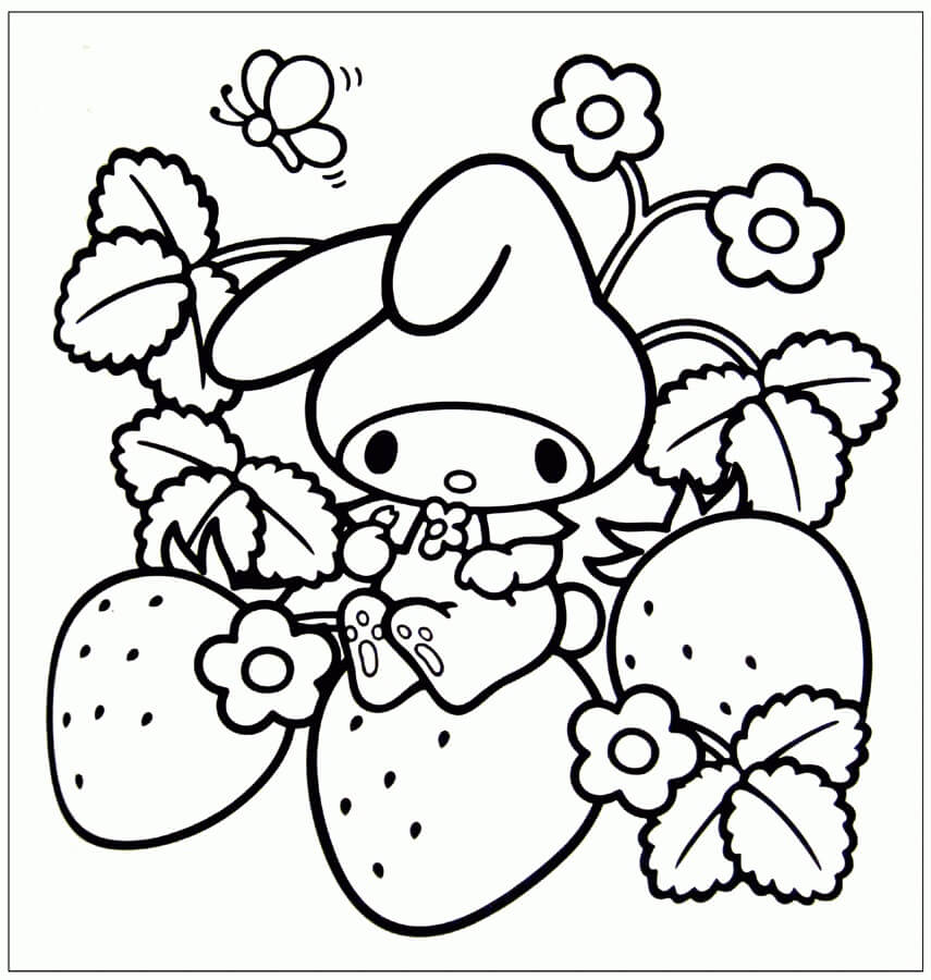 Simple Kawaii para colorir