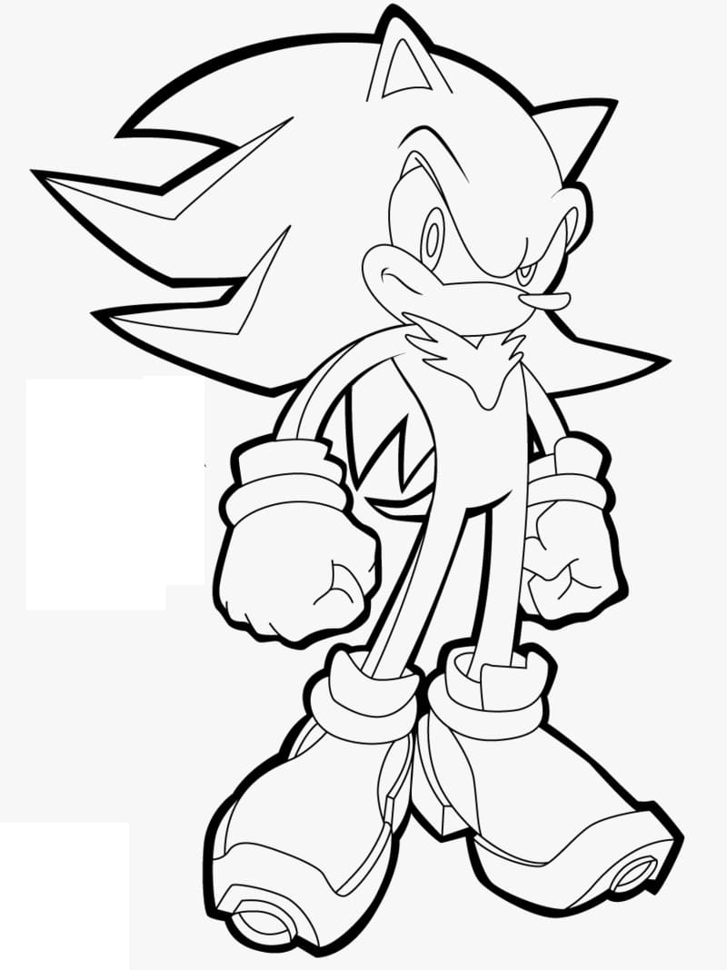 Desenhos de Sombra do Sonic grátis para colorir