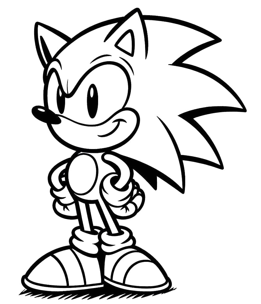 Desenhos de Sonic Básico para colorir