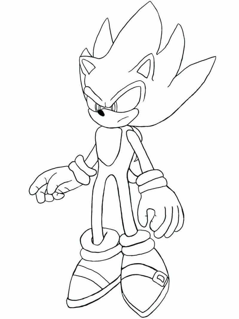 Sonic Irritado para colorir