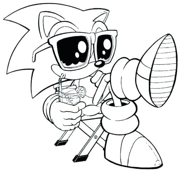 Desenhos de Sonic Relaxante para colorir