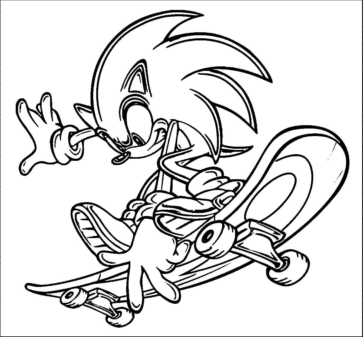 Desenhos de Sonic Skate para colorir