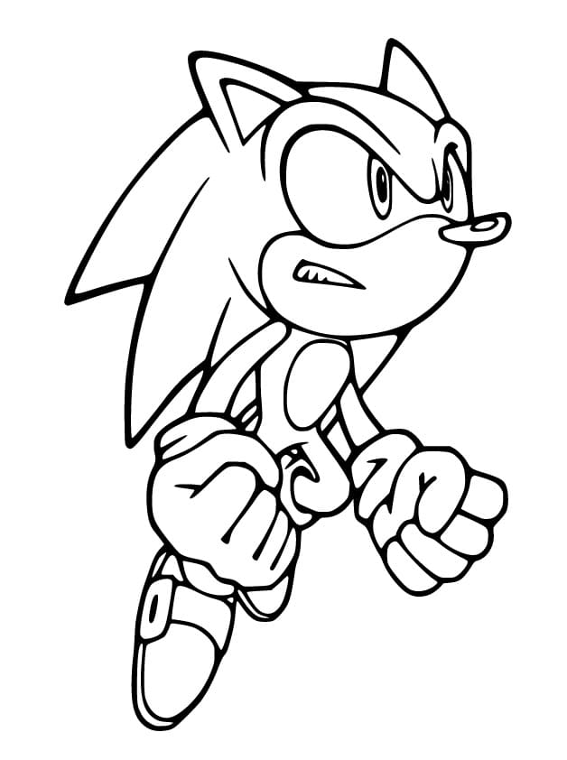 Desenhos de Sonic Voador para colorir