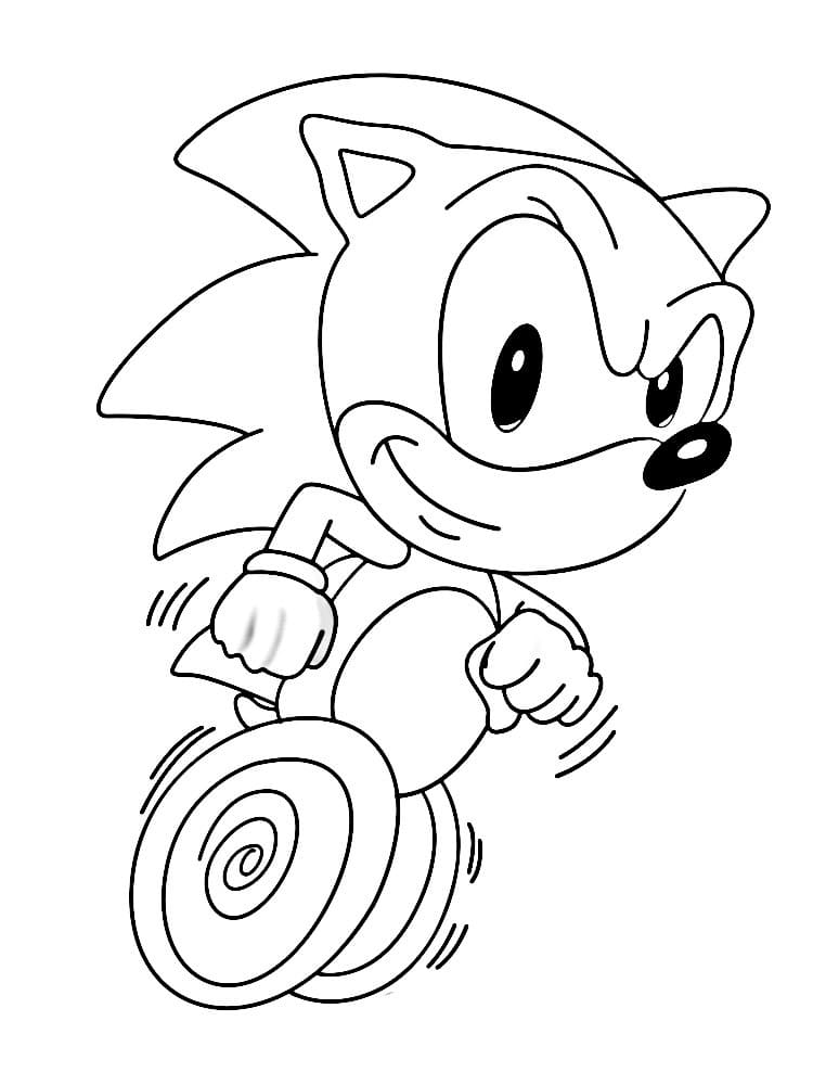 Desenhos de Sonic fofo para colorir