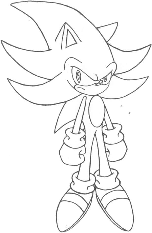 Desenhos de Sonic irritado para colorir