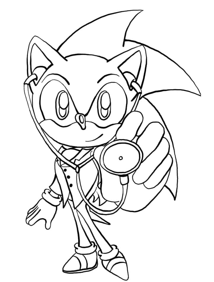 Desenhos de Sonic o ouriço fofo para colorir