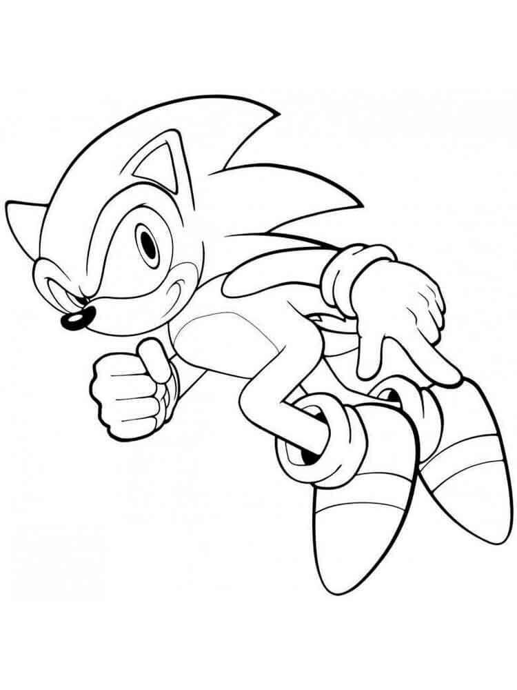 Sorriso legal do Sonic para colorir