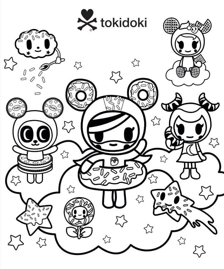 Desenhos de Super Donutella Tokidoki para colorir