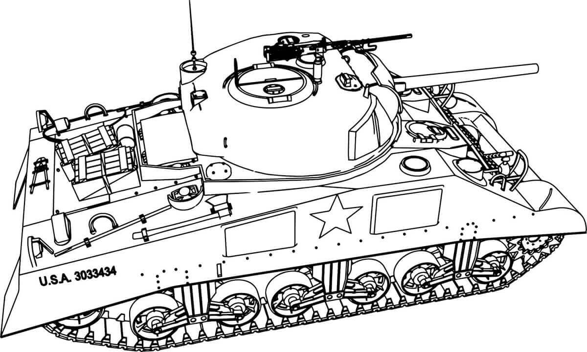 Desenhos de Tanque Moderno para colorir