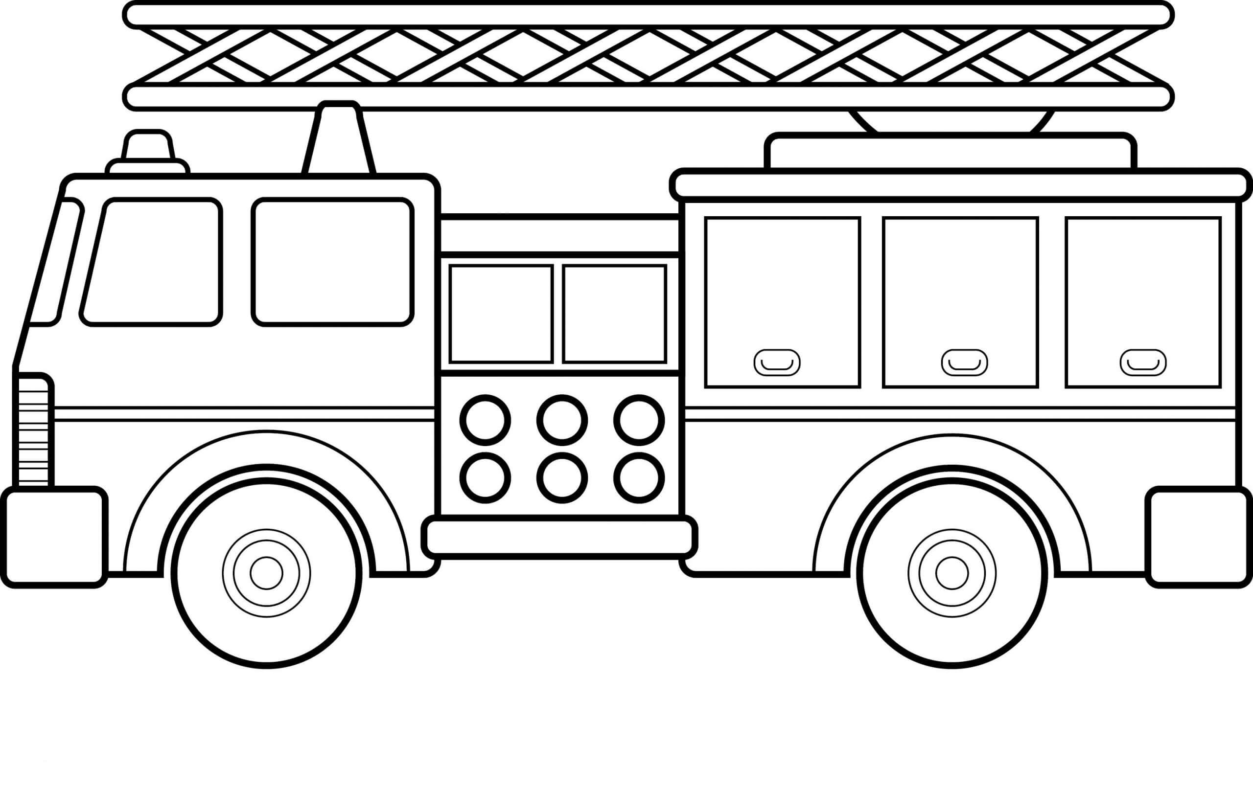Desenhos de Um Caminhão de Bombeiros para colorir