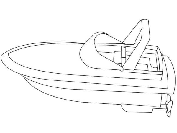 Desenhos de Um barco comum com hélices para colorir