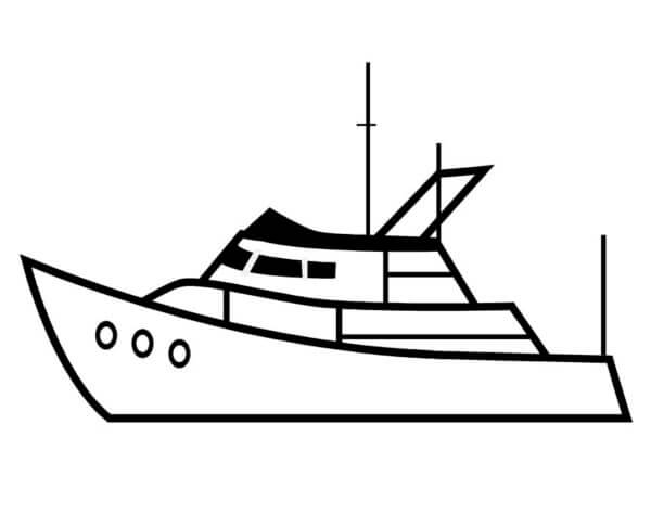 Desenhos de Um barco comum para uma grande empresa para colorir