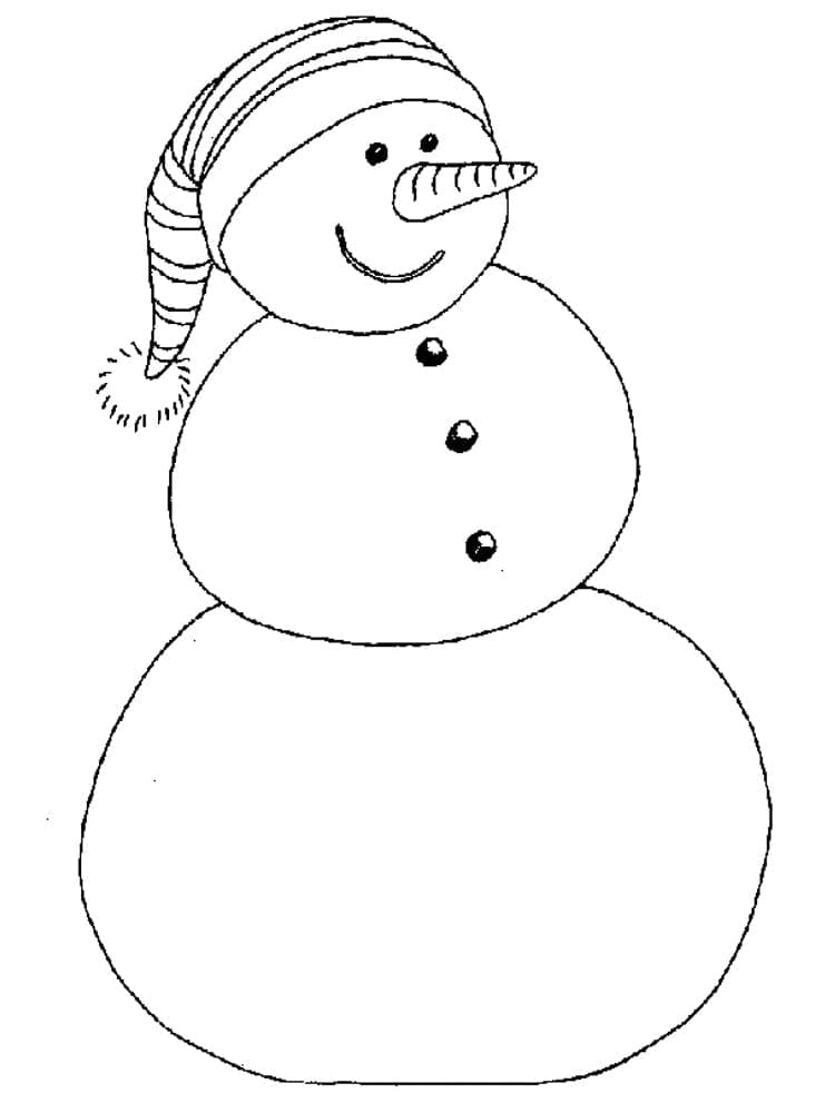 Desenhos de Um boneco de neve para colorir