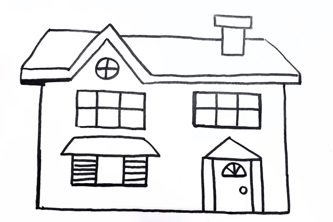 Desenhos de Uma Casa para colorir