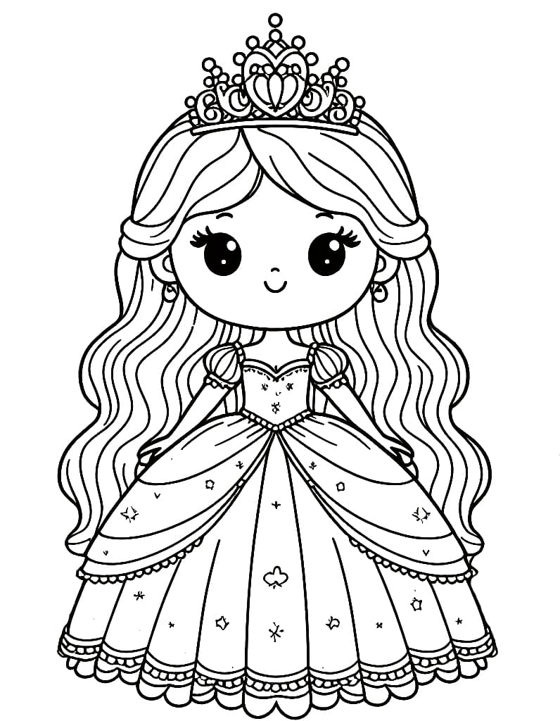 Uma Princesinha para colorir