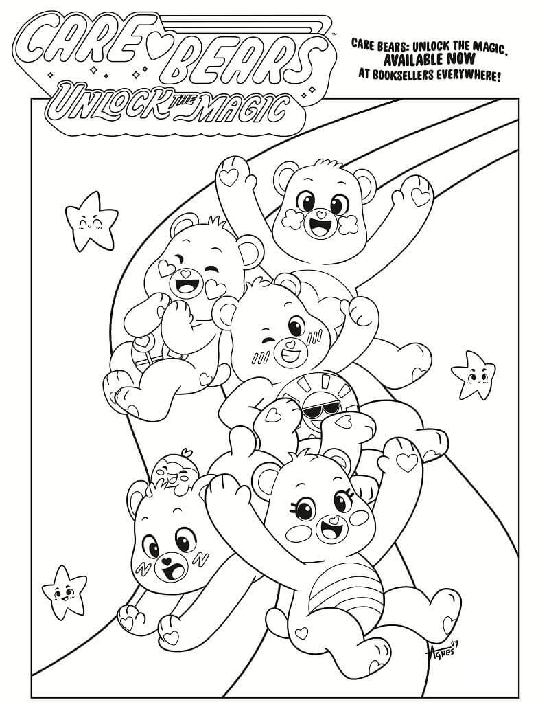 Desenhos de Ursinhos Carinhosos para colorir