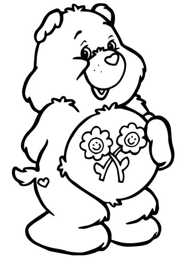 Urso Amigo para colorir