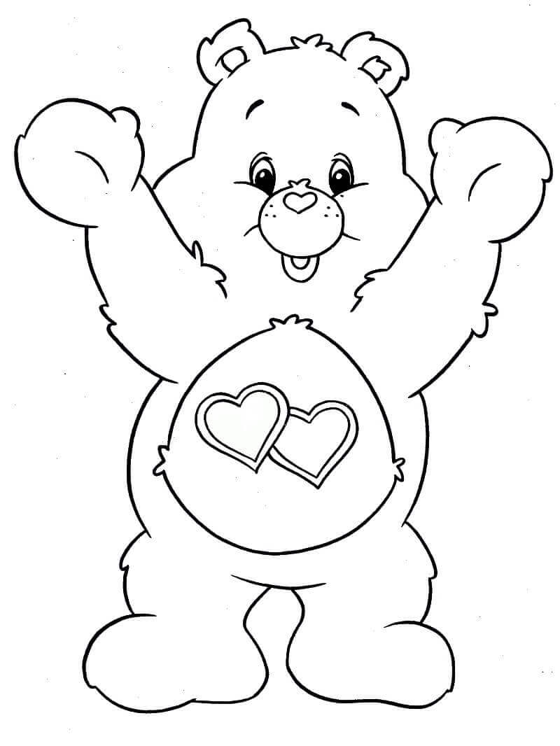 Desenhos de Urso Amoroso para colorir
