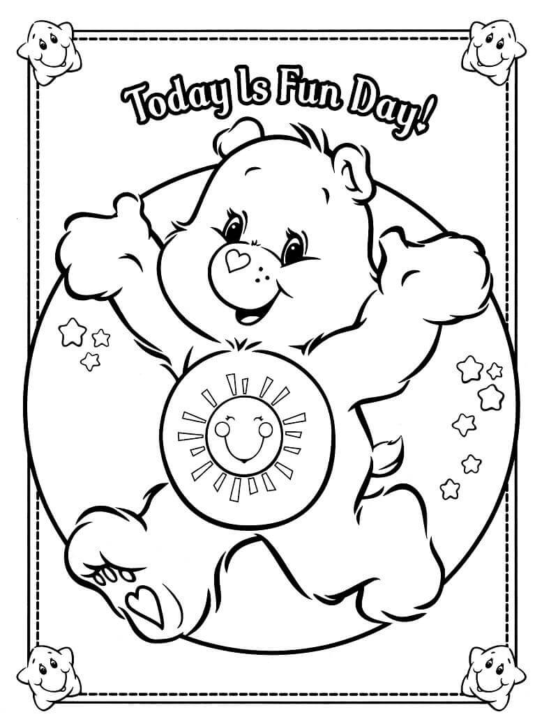 Desenhos de Urso Funshine 1 para colorir