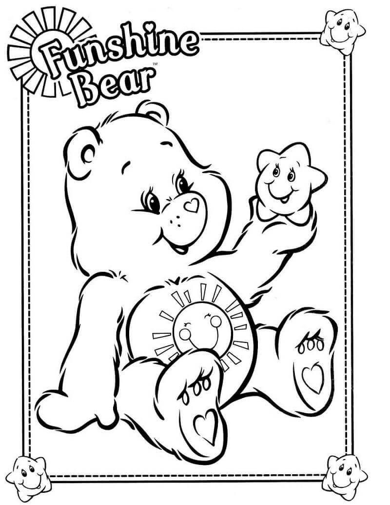 Desenhos de Urso Funshine para colorir