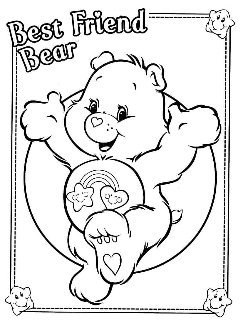 Urso Melhor Amigo para colorir
