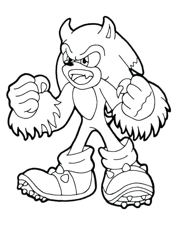 Desenhos de Werehog Sonic para colorir