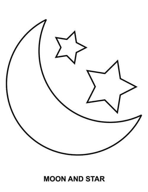 Desenhos de A Lua e Estrelas para colorir