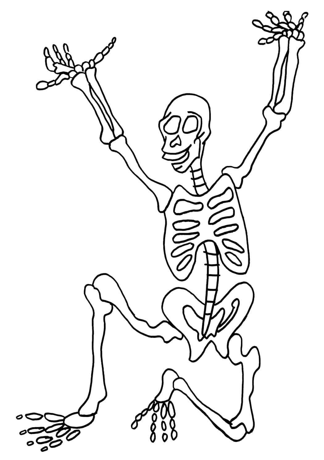 Desenhos de Agradável Esqueleto para colorir