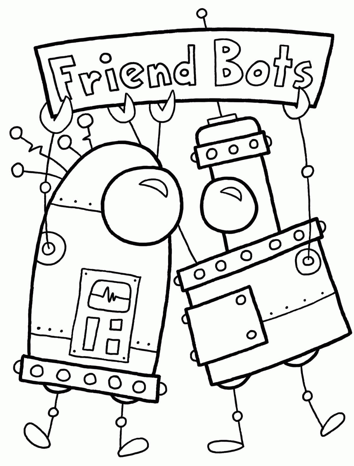 Amigo Bots para colorir
