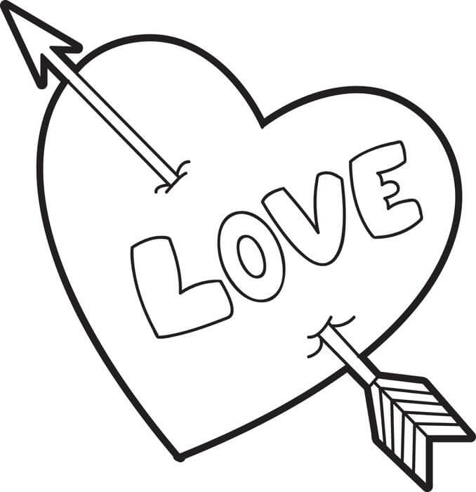 Desenhos de Amor Coração para colorir